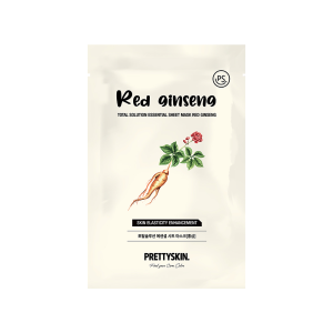 Prettyskin Total Solution Essential Sheet Mask #Red Ginseng