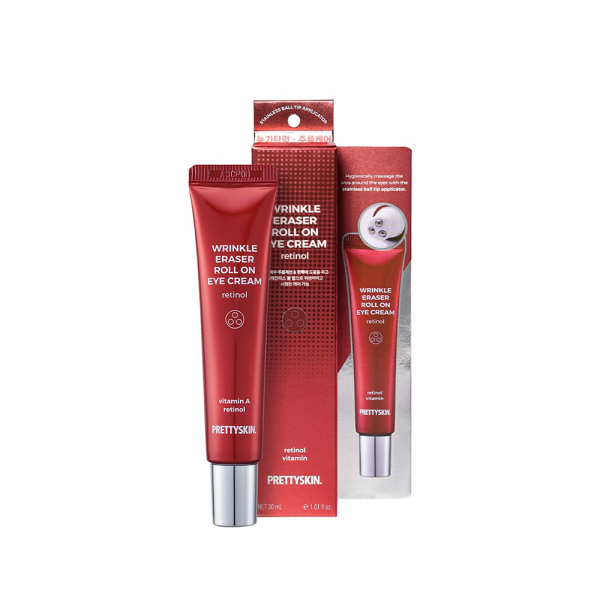Prettyskin Wrinkle Eraser Roll On Eye Cream Retinol